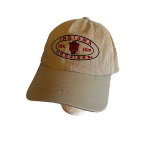 Indiana Hoosiers Khaki Baseball Cap One Size Fits All 100% Cotton